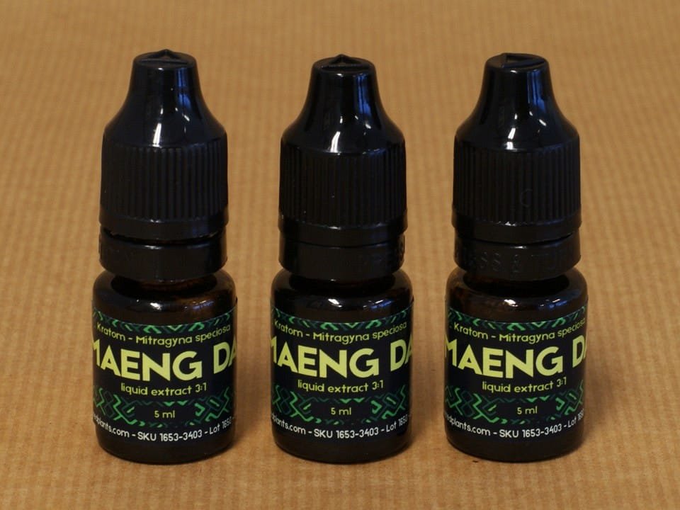 Kratom Meang Da Liquid Incense 5ML bottle and label