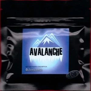Avalanche Herbal Incense product packaging with botanical design