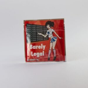 Barely Legal Incense product packaging with detailed labeling information