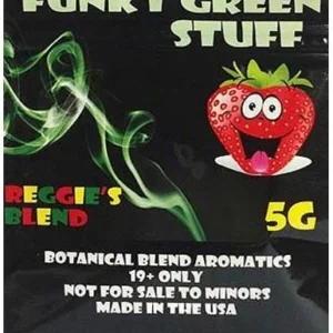 Funky Green Stuff Herbal Incense premium aromatic product packaging from K2SpraySheet