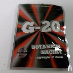 G-20 Incense Potpourri 10g aromatic product packaging from K2SpraySheet